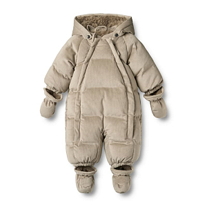 Комбинезон дутый Wheat "Baby Nallo Grey Stone", лунный камень